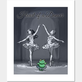 Heart of a Dancer - Frog Ballerina with Background Posters and Art